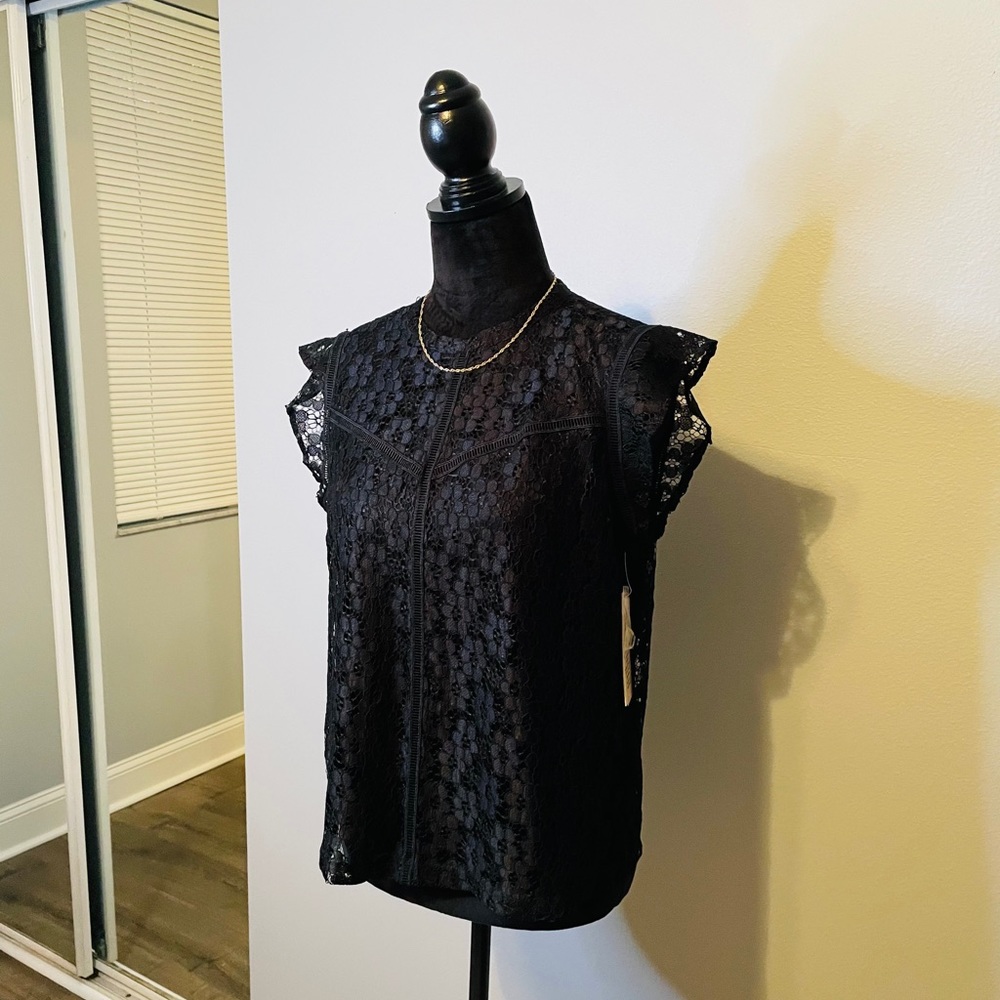 NWT Black Lace Nanette Lepore Top